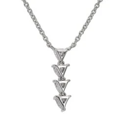 Robin Trillion Necklace - 1/2 Ct. T.W.(Robin Necklace 453868) -NEWWORLD DIAMONDS robin trillion necklace 12 ct t w for necklace gemstone jewelry 5