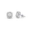 Rosemary Earrings 1.00Ctw(Square Halo Earrings 456709)
