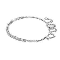 Rosetta Bracelet - 1.0Ctw(Silver Diamond Bolo Bracelet) -NEWWORLD DIAMONDS rosetta bracelet 1 50 ct t w for bracelet gemstone jewelry 4