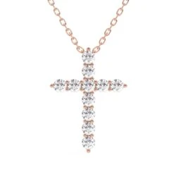 Rounded Cross Pendant - 1.0Ctw(Rounded Cross Pendant 1ct 453899) -NEWWORLD DIAMONDS rounded cross pendant 1 0ctw for pendant gemstone jewelry 4