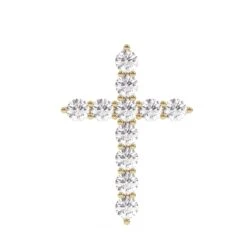 Rounded Cross Pendant - 1.0Ctw(Rounded Cross Pendant 1ct 453899) -NEWWORLD DIAMONDS rounded cross pendant 1 0ctw for pendant gemstone jewelry 6
