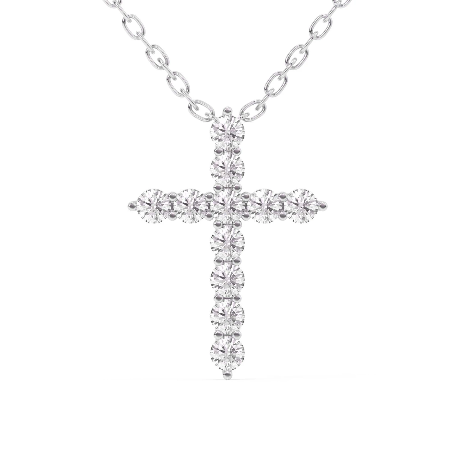 Rounded Cross Pendant 1/2Ctw(Diamond Cross Pendant 453908) 3 Rounded Cross Pendant 1/2Ctw(Diamond Cross Pendant 453908)