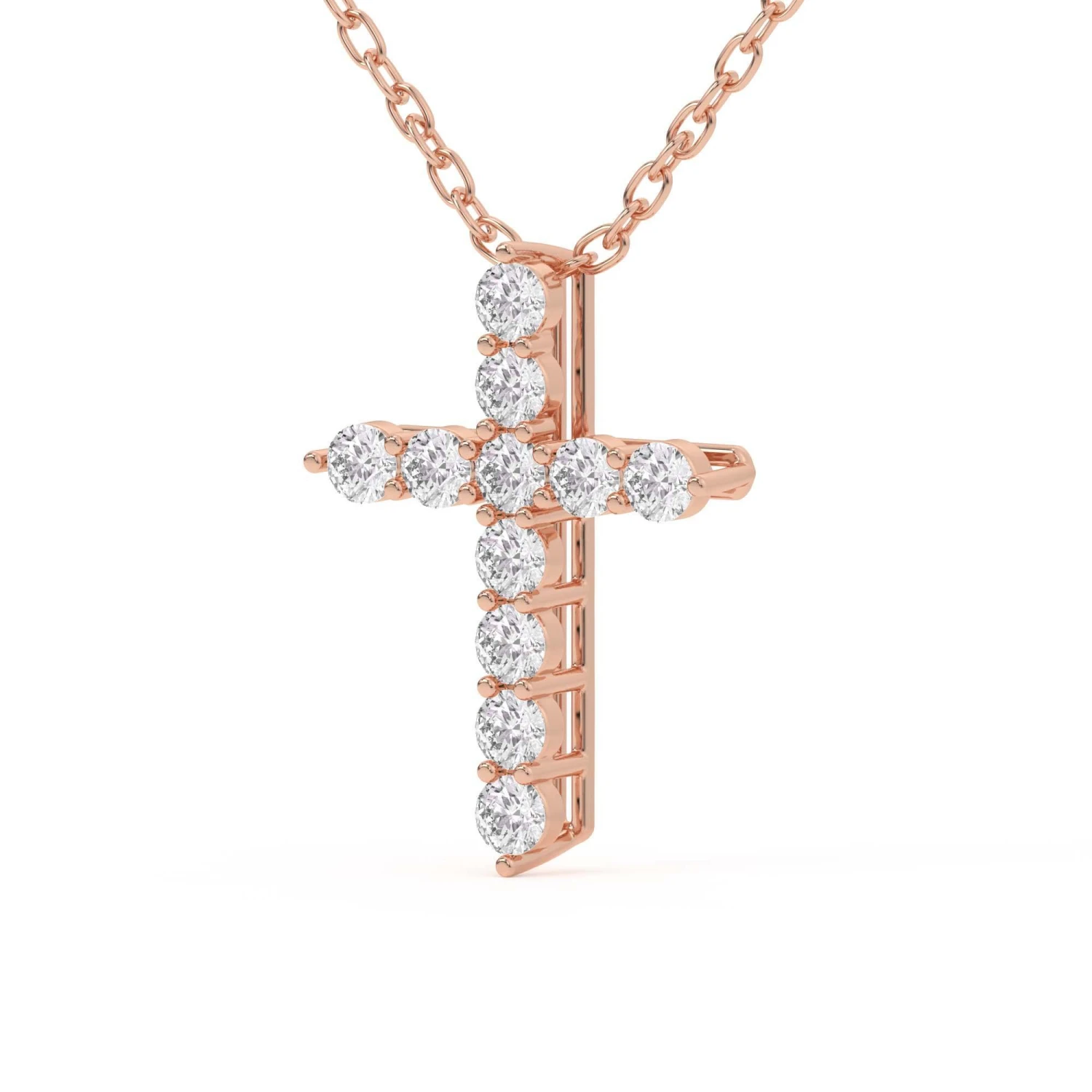 Rounded Cross Pendant 1/2Ctw(Diamond Cross Pendant 453908) 5 Rounded Cross Pendant 1/2Ctw(Diamond Cross Pendant 453908) - Image 3