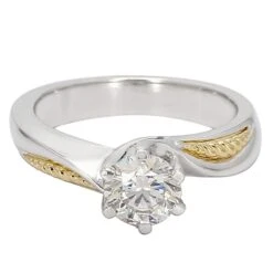 Sarah Ring - 1.00 Ct. T.W.(Silver Gold Diamond Ring 453704)