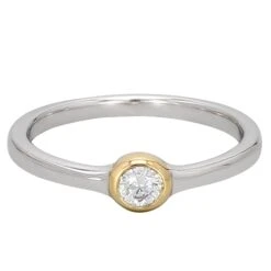 Savannah Ring - 0.15 Ct. T.W.(Silver Gold Diamond Ring 453703)