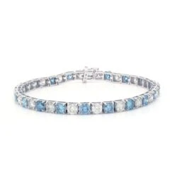Scarlett Bracelet - 10.00 Ct. T.W.(Blue White Diamond Tennis Bracelet 454534)
