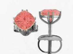 Selena 2.0Ctw(Pink Cushion Earrings 263310)