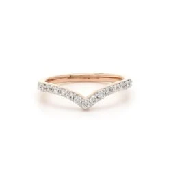 Shelly Chevron Band - 1/3Ctw(Chevron Diamond Ring 263342) -NEWWORLD DIAMONDS shelly ring 13ctw for ring gemstone jewelry 7