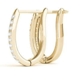 Shiloh Earrings 1/4Ctw(Diamond Hoop Huggie Earrings) -NEWWORLD DIAMONDS shiloh earrings 14ctw for earrings gemstone jewelry 6