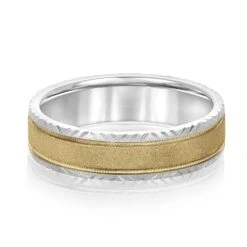 Simon Two Tone Band(Simon Two Tone Wedding Band)