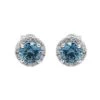 Skylar Earrings 2 1/3CT. T.W.(Blue Diamond Halo Earrings 457227)