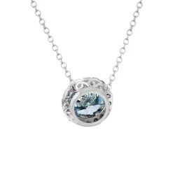 Skylar Pendant - 1 1/5 Ct. T.W.(Blue Diamond Halo Pendant 457228) 8 Skylar Pendant - 1 1/5 Ct. T.W.(Blue Diamond Halo Pendant 457228) -NEWWORLD DIAMONDS skylar pendant 1 15 ct t w for pendant gemstone jewelry 3