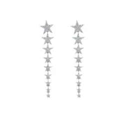 Star Earrings 1.00Ctw(Star Dangle Earrings 454502)