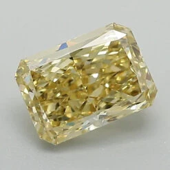 1.09Ct Fancy Yellow SI1 GCAL Certified Radiant Lab Grown Diamond(Diamond 24 320810159)
