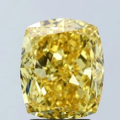 4Ct Vivid Yellow VS1 IGI Certified Cushion Lab Grown Diamond(Diamond 24 678508927)