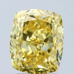 3.06Ct Vivid Yellow VVS2 IGI Certified Cushion Lab Grown Diamond(Diamond 24 678526159)
