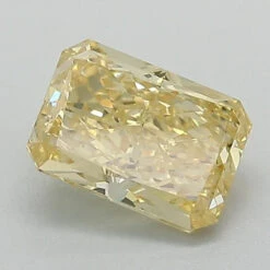 1.04Ct Fancy Yellow SI1 GCAL Certified Radiant Lab Grown Diamond(Diamond 24 320270089)