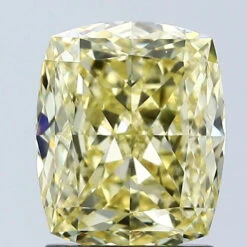 2.05Ct Intense Yellow VS1 IGI Certified Cushion Lab Grown Diamond(Diamond 24 678508999)