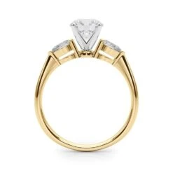 Teena 3 Stone Setting(3 Stone Diamond Ring 2828) -NEWWORLD DIAMONDS teena 3 stone setting for settings gemstone jewelry 3