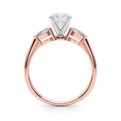 Teena 3 Stone Setting(3 Stone Diamond Ring 2828) -NEWWORLD DIAMONDS teena 3 stone setting for settings gemstone jewelry 4
