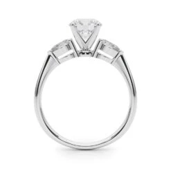 Teena 3 Stone Setting(3 Stone Diamond Ring 2828) -NEWWORLD DIAMONDS teena 3 stone setting for settings gemstone jewelry 5