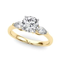 Teena 3 Stone Setting(3 Stone Diamond Ring 2828) -NEWWORLD DIAMONDS teena 3 stone setting for settings gemstone jewelry 6