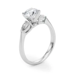 Teena 3 Stone Setting(3 Stone Diamond Ring 2828) -NEWWORLD DIAMONDS teena 3 stone setting for settings gemstone jewelry 8