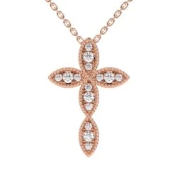 Timeless Cross Pendant - 1/3 Ctw(Timeless Cross Pendant 453897) -NEWWORLD DIAMONDS timeless cross pendant 13 ctw for pendant gemstone jewelry 3