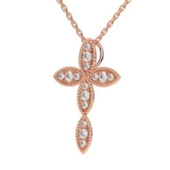 Timeless Cross Pendant - 1/3 Ctw(Timeless Cross Pendant 453897) -NEWWORLD DIAMONDS timeless cross pendant 13 ctw for pendant gemstone jewelry 6