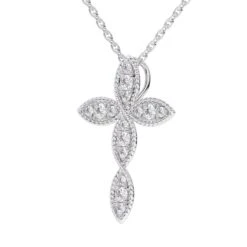 Timeless Cross Pendant - 1/3 Ctw(Timeless Cross Pendant 453897) -NEWWORLD DIAMONDS timeless cross pendant 13 ctw for pendant gemstone jewelry 7