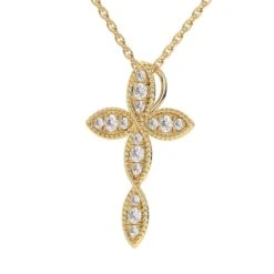 Timeless Cross Pendant - 1/3 Ctw(Timeless Cross Pendant 453897) -NEWWORLD DIAMONDS timeless cross pendant 13 ctw for pendant gemstone jewelry 8