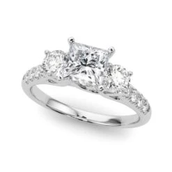 Tina 3 Stone Setting(Tina 3 Stone Diamond Ring 2841pc)