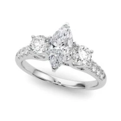 Tina 3 Stone Setting(Tina 3 Stone Diamond Ring 2841mq)