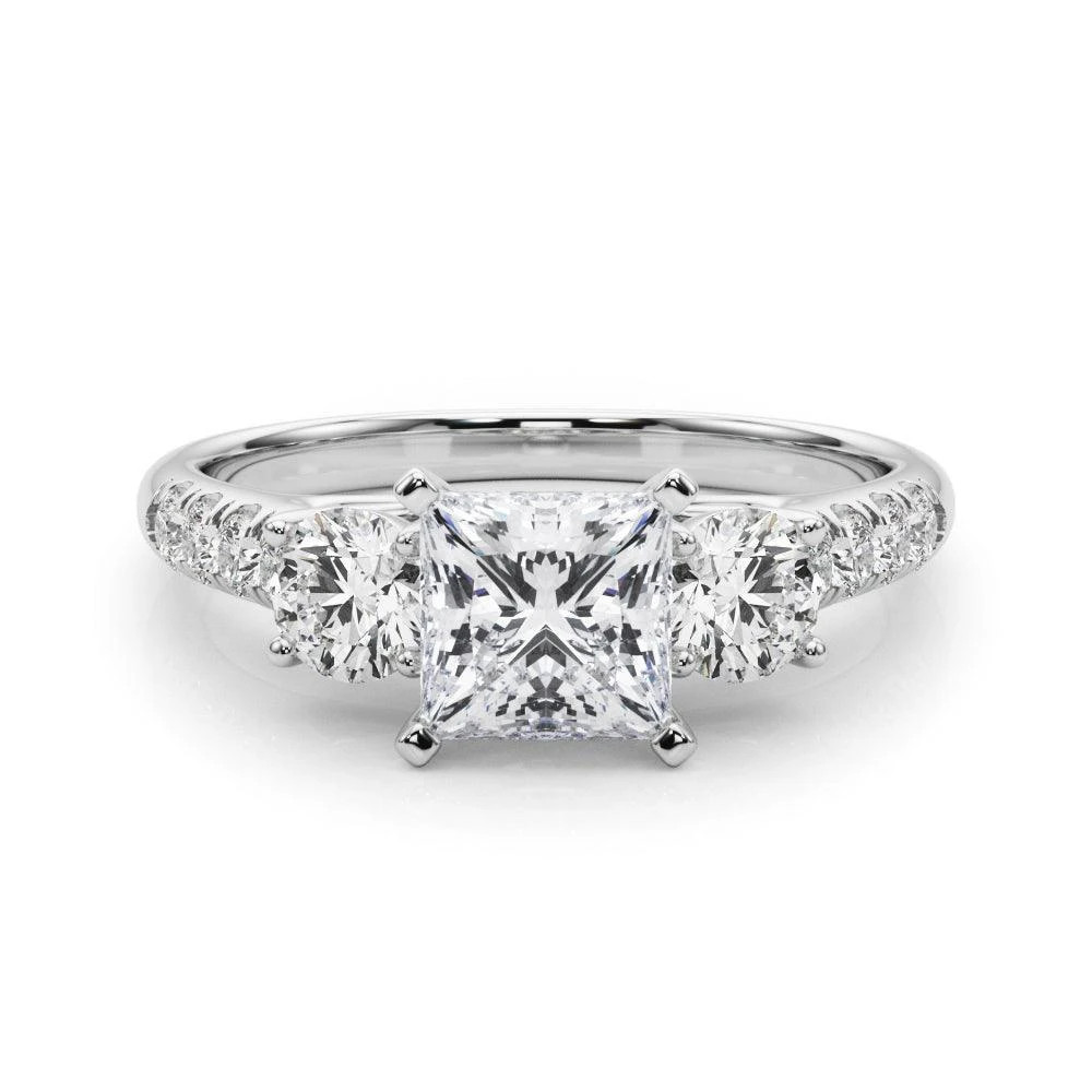 Tina 3 Stone Setting(Tina 3 Stone Diamond Ring 2841pc) 4 Tina 3 Stone Setting(Tina 3 Stone Diamond Ring 2841pc) - Image 2
