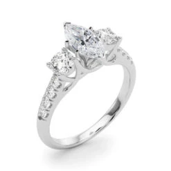 Tina 3 Stone Setting(Tina 3 Stone Diamond Ring 2841mq) -NEWWORLD DIAMONDS tina 3 stone setting at new world diamonds for settings 8 26299207188533