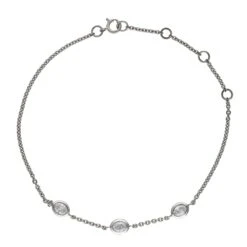 Tisha Oval 3-Stone Bracelet(Tisha Oval 3 Stone Bracelet 855)