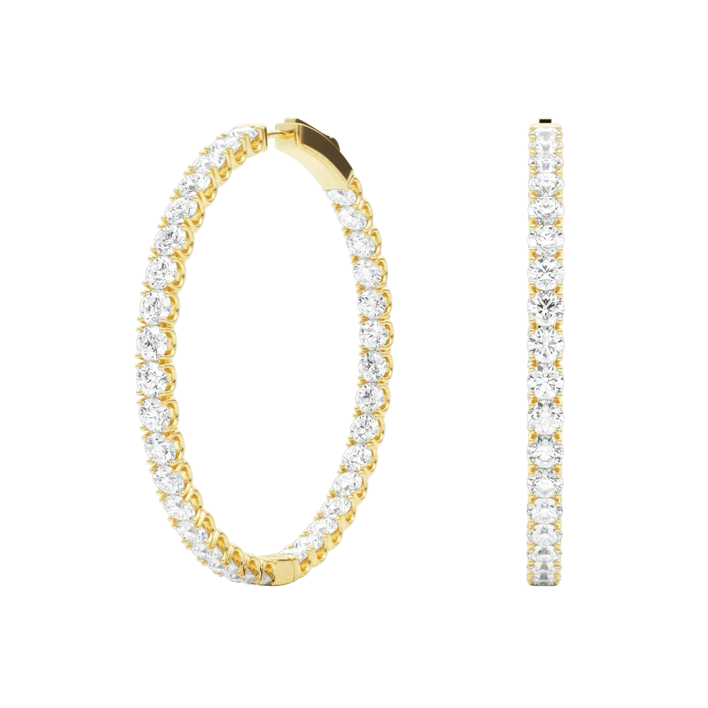 Zelda Hoop Earrings 6.0Ctw(Diamond Hoop Earrings 453894) 5 Zelda Hoop Earrings 6.0Ctw(Diamond Hoop Earrings 453894) - Image 3