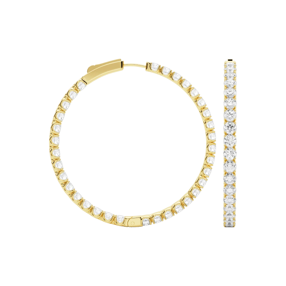 Zelda Hoop Earrings 6.0Ctw(Diamond Hoop Earrings 453894) 6 Zelda Hoop Earrings 6.0Ctw(Diamond Hoop Earrings 453894) - Image 4